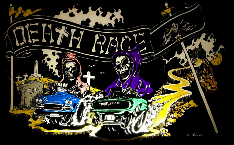 Image d’illustration présente sur la borne d’arcade de Death Race (1976).